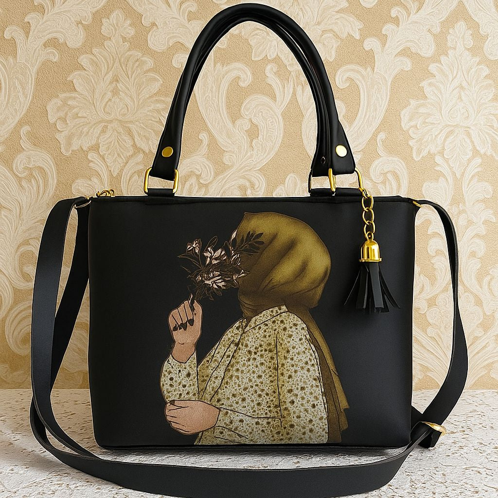 Hijab Girl Printed Handbag