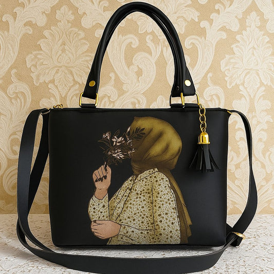 Hijab Girl Printed Handbag