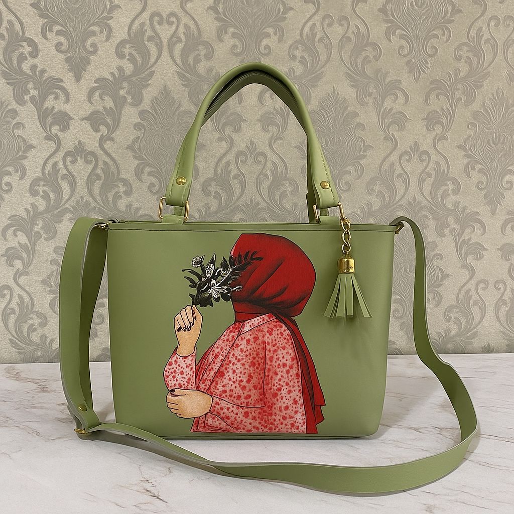 Hijab Girl Printed Handbag