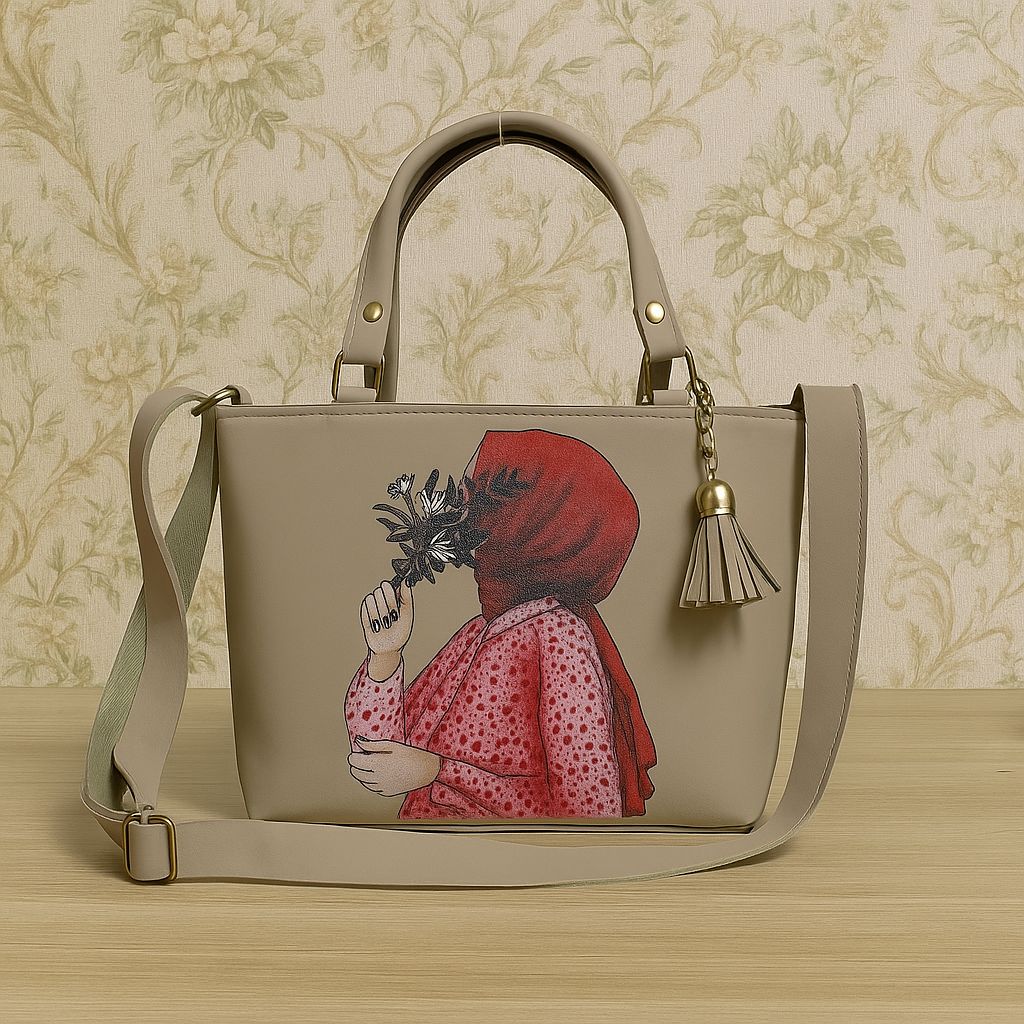 Hijab Girl Printed Handbag